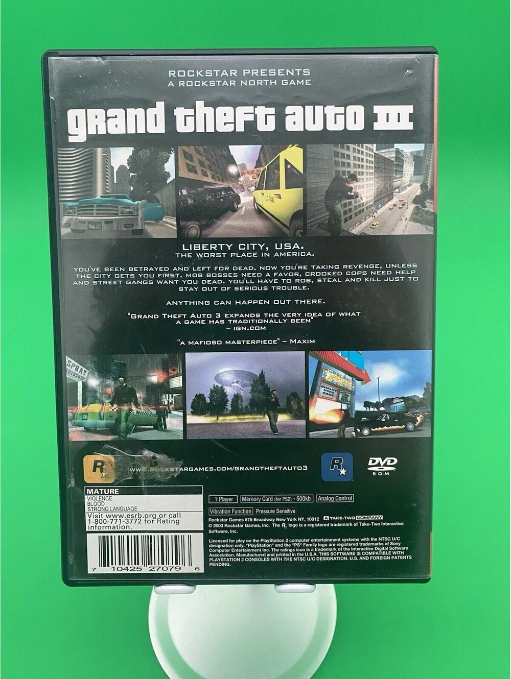 Grand Theft Auto III PlayStation 2 Video Game - Complete w/ Map - 2003 Rockstar